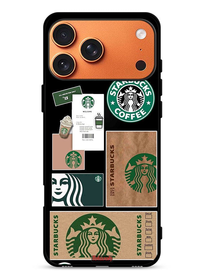 Tolwak Apple iPhone 17 Pro Max Protective Case Cover Starbucks Sticker - Image 1