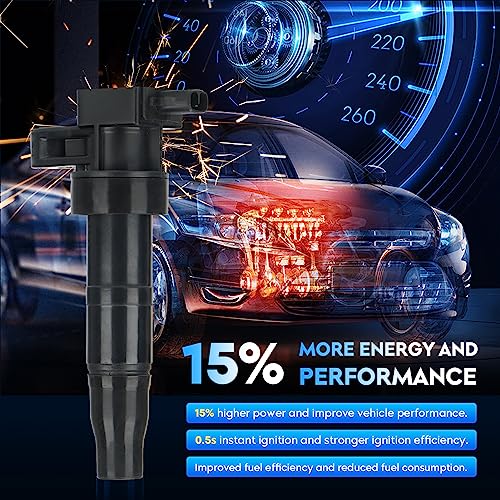 AEagle Ignition Coil Pack + Iridium Spark Plugs for 2006-2011 Hyundai Azera 3.8L V6, 2007-2008 Entourage 3.8L V6, Santa Fe, Sonata, Veracruz, Kia Amanti, Optima, Sedona, Sorento, UF546, 6 Sets - Image 5