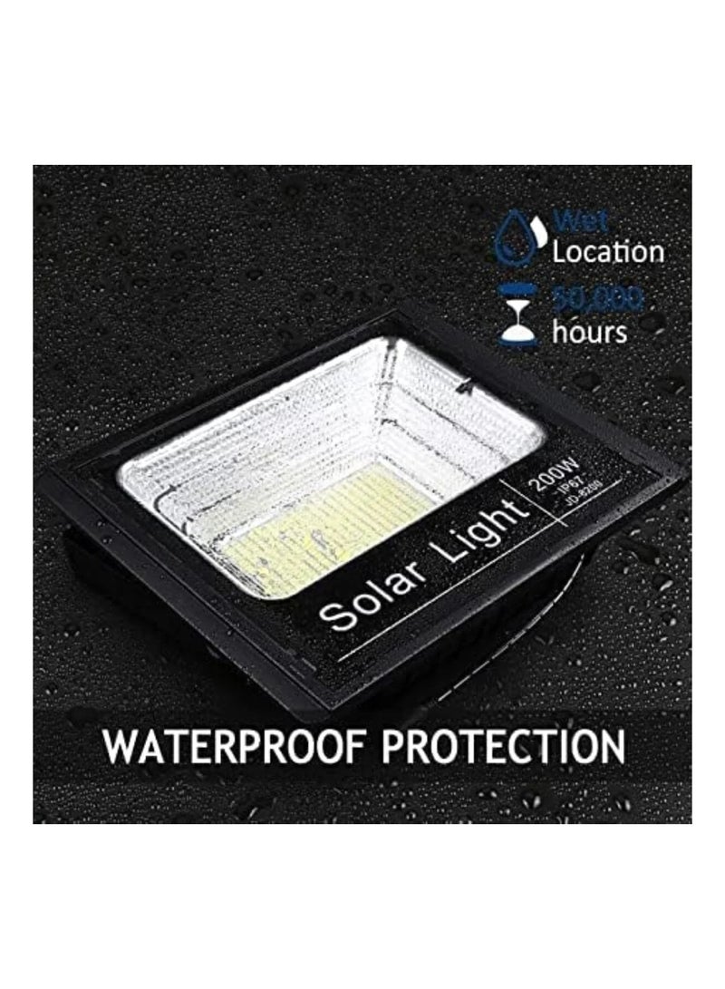 Roska Solar Flood Light 200W,IP65 Waterproof, Dusk to Dawn, Remote Control Outdoor Lamp - Image 2