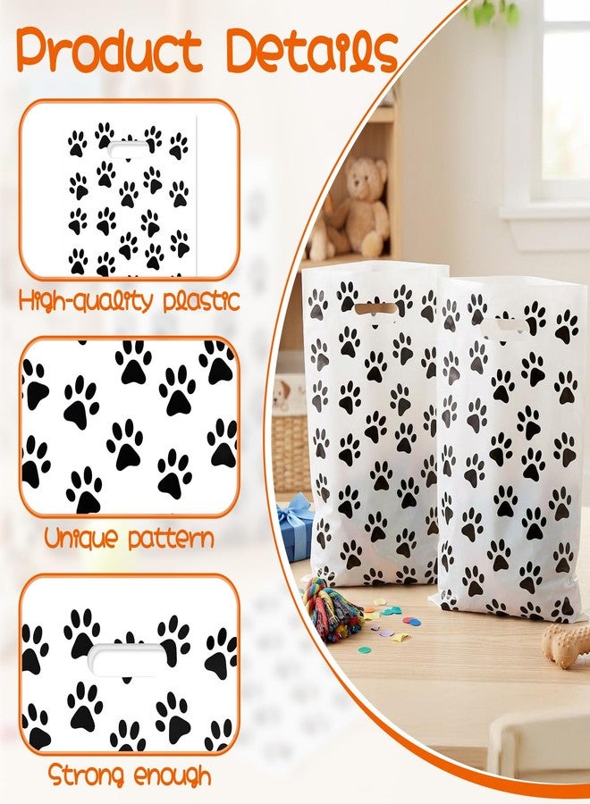 Foyods Dog Paw Print Gift Bags - 30 Pcs Paper Treat Bags with Cute Paw Print, Pet Dog Paw Goodie Bag, Bulk Puppys Gift Bags for Puppys Birthday Parties, Dogs Lover Favors, and Adoption Celebrations - Image 3