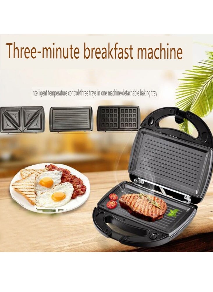 Three-in-one household sandwich maker multi-function waffle maker