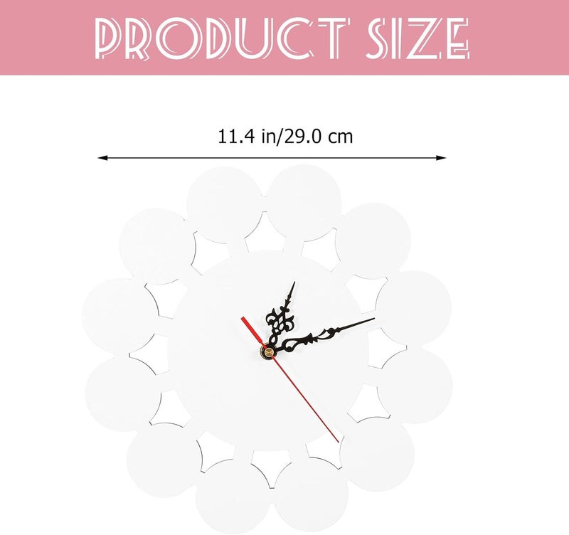 Homoyoyo Vintage Sublimation Wall Clock DIY Heat Transfer Printing MDF Wooden Gear Hanging Clock No Battery for Living Room Home Décor - Image 2