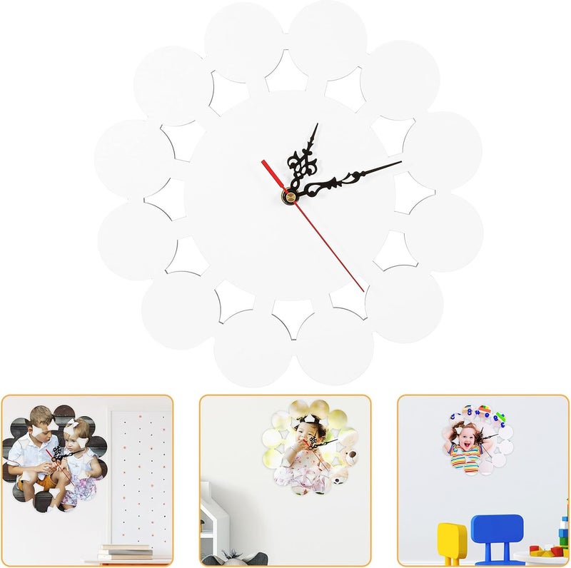 Homoyoyo Vintage Sublimation Wall Clock DIY Heat Transfer Printing MDF Wooden Gear Hanging Clock No Battery for Living Room Home Décor - Image 1