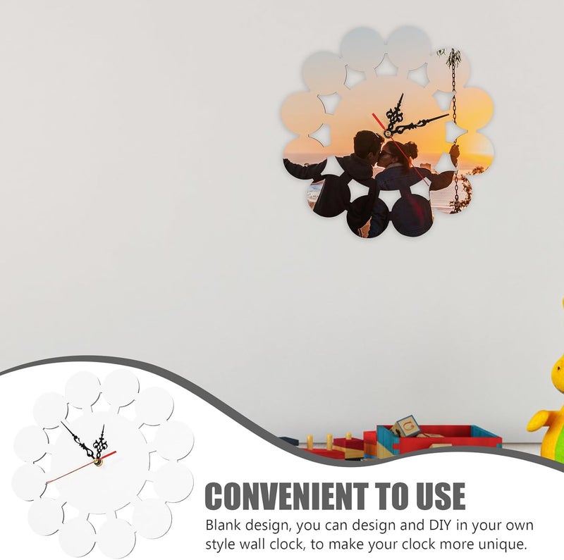 Homoyoyo Vintage Sublimation Wall Clock DIY Heat Transfer Printing MDF Wooden Gear Hanging Clock No Battery for Living Room Home Décor - Image 3