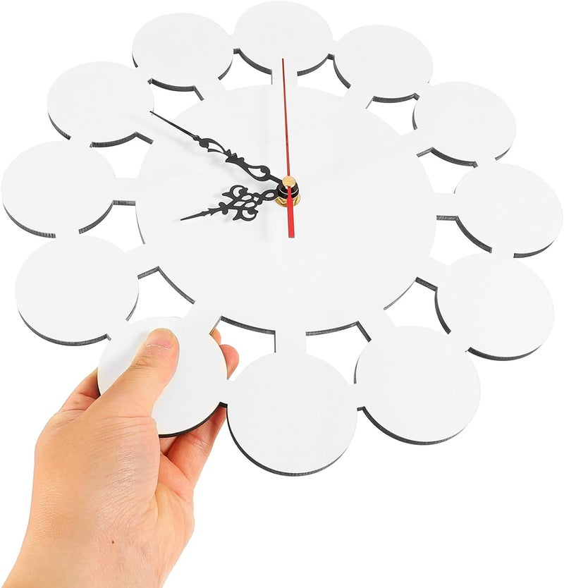 Homoyoyo Vintage Sublimation Wall Clock DIY Heat Transfer Printing MDF Wooden Gear Hanging Clock No Battery for Living Room Home Décor - Image 4
