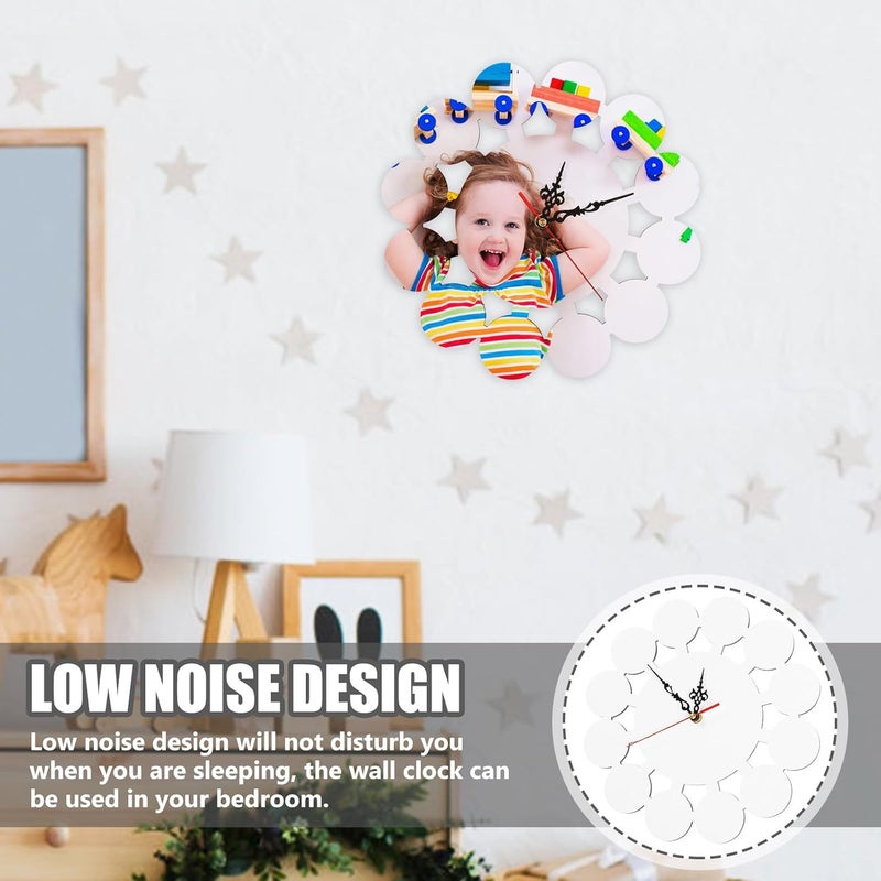 Homoyoyo Vintage Sublimation Wall Clock DIY Heat Transfer Printing MDF Wooden Gear Hanging Clock No Battery for Living Room Home Décor - Image 5