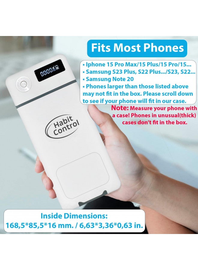 Habit Control Cell Phone Lock Box with Timer for Self-Discipline, Portable Time Lock Box Suitable for iPhone and Android Smartphones, Phone Jail Box with Timer to Reduce Screen Time, Mindfulness Gift - Image 3