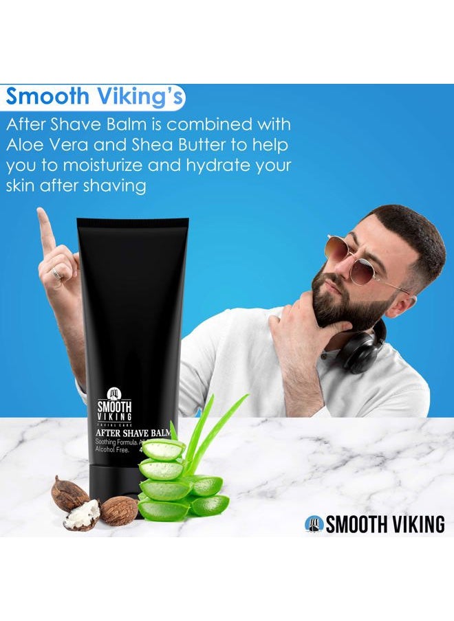 Smooth Viking Beard Care - Smooth Viking Beard Care After Shave Balm For Men, Alcohol Free Mave Balm with Spiced Black Pepper Scents, Aftershave For Men, Soothing, Moisturizing - After Shave Lotion For Men Sensitive Skin (4 Oz) - Image 1