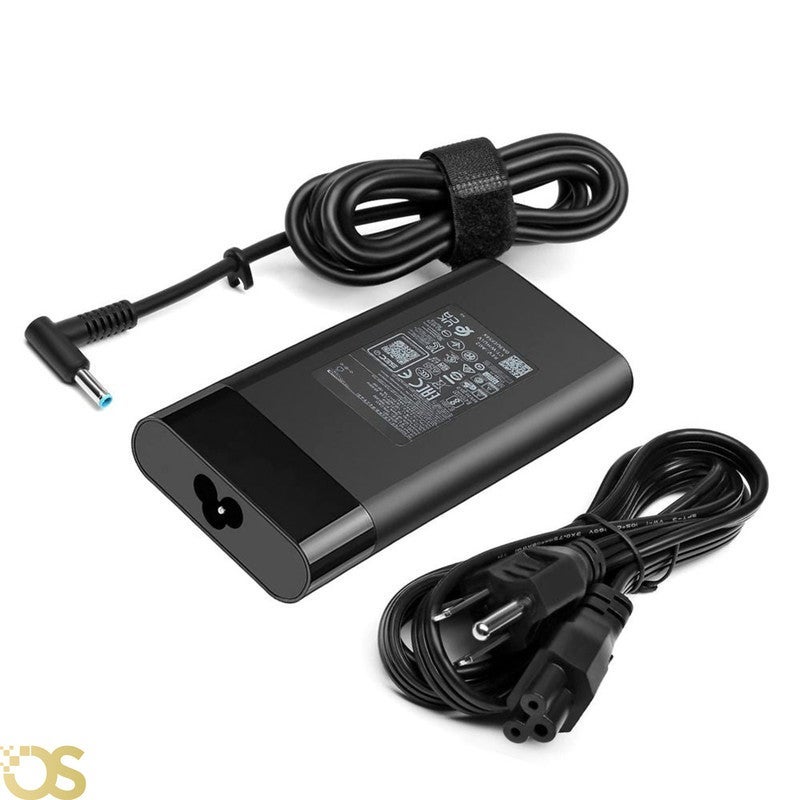 OS Laptop charger compatible with Hp, comes with a connector size (4.5×3.0mm) ENVY (4530)CRV, suitable for compatible devices with the same standard specifications, includes the adapter and AC power cable, safe, fast, and stable charging, with a 1-month warranty from OS STORE. - Image 1