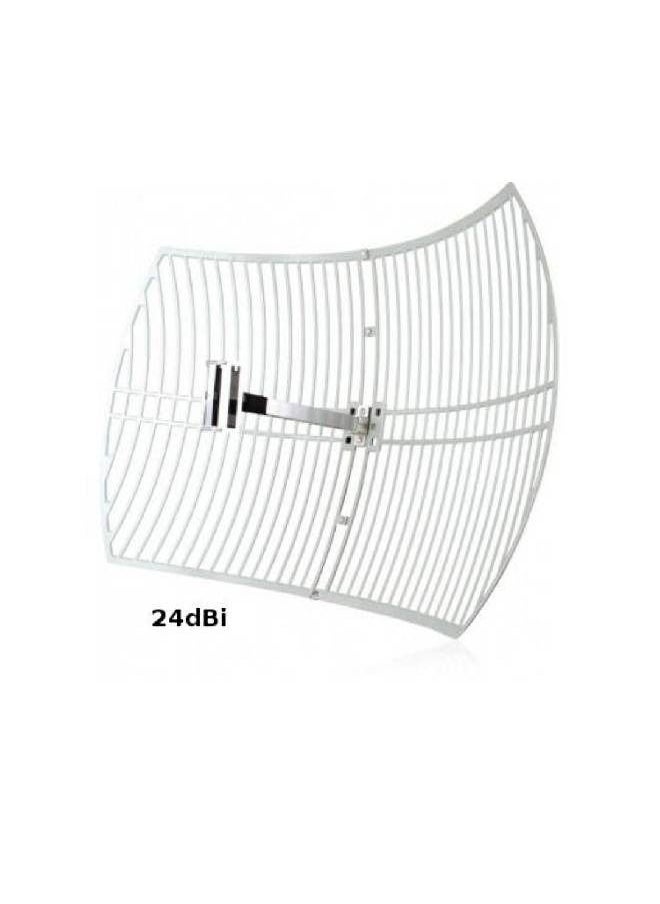 ARRONNA - 2.4GHz 24dBi Grid Parabolic Antenna White - Image 1