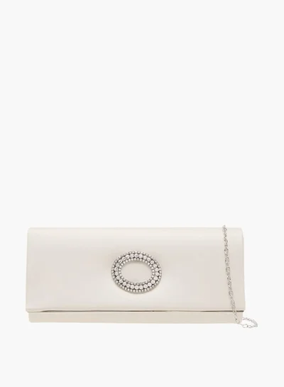 فلورا بيلا من شو إكسبرس Women Embellished Clutch with Button Closure and Chain Strap