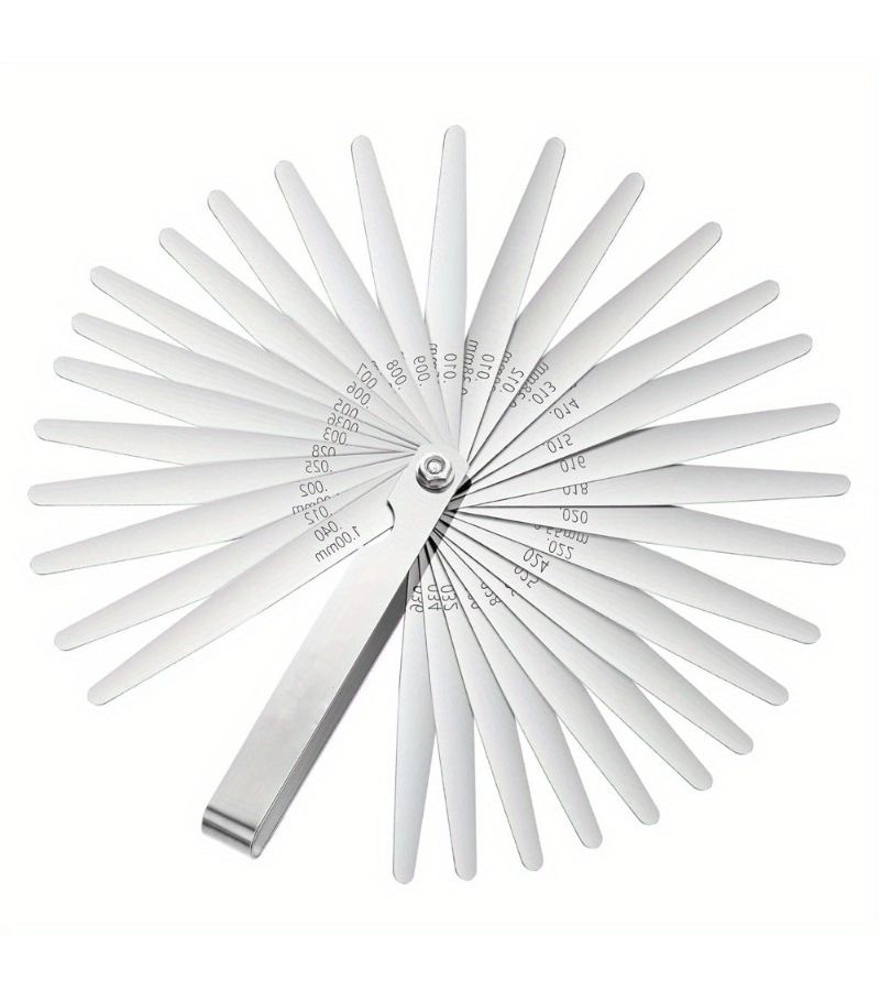 Stainless Steel Feeler Gauge Single Blade 0.03-1.0mm 100MM 32 Gap Tool - Image 1