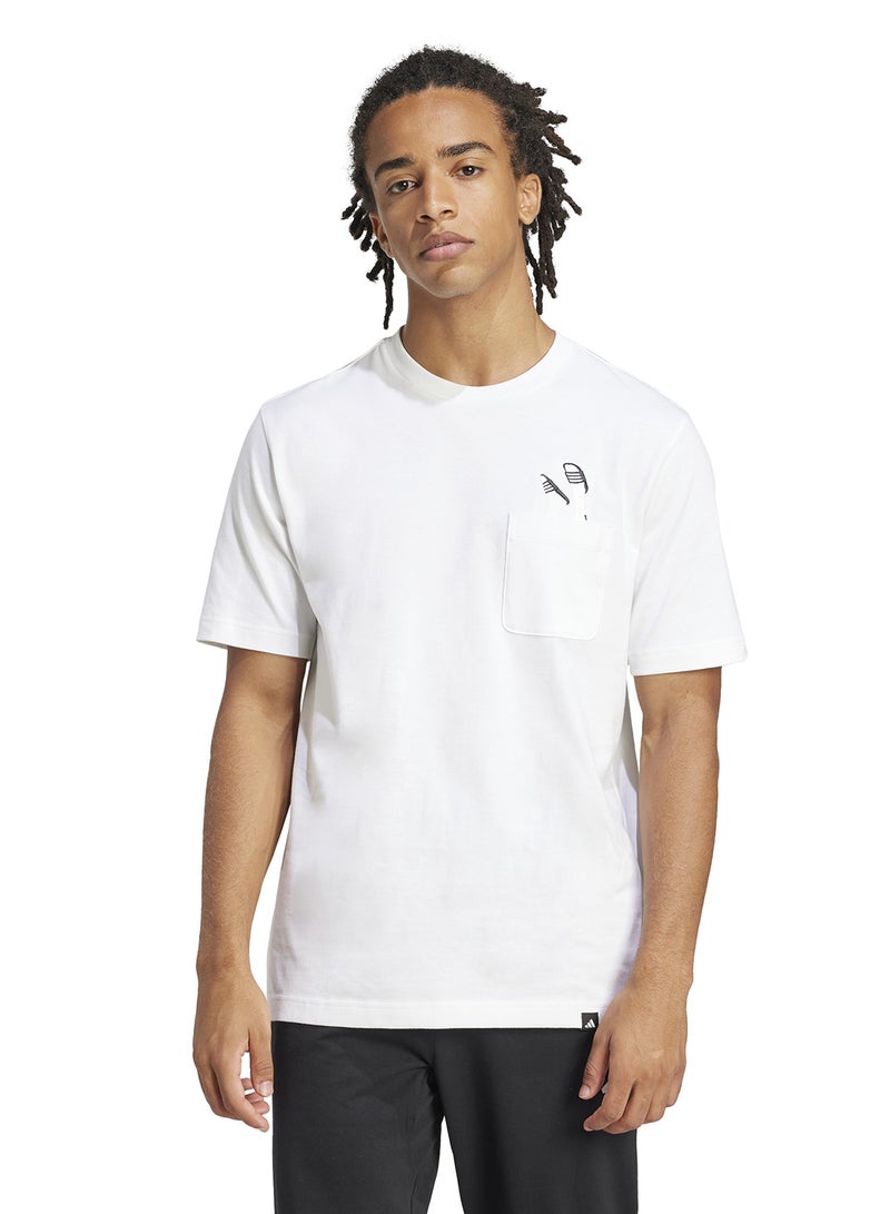 Adidas Lounge Slides Graphic Pocket T-Shirt  - Image 1