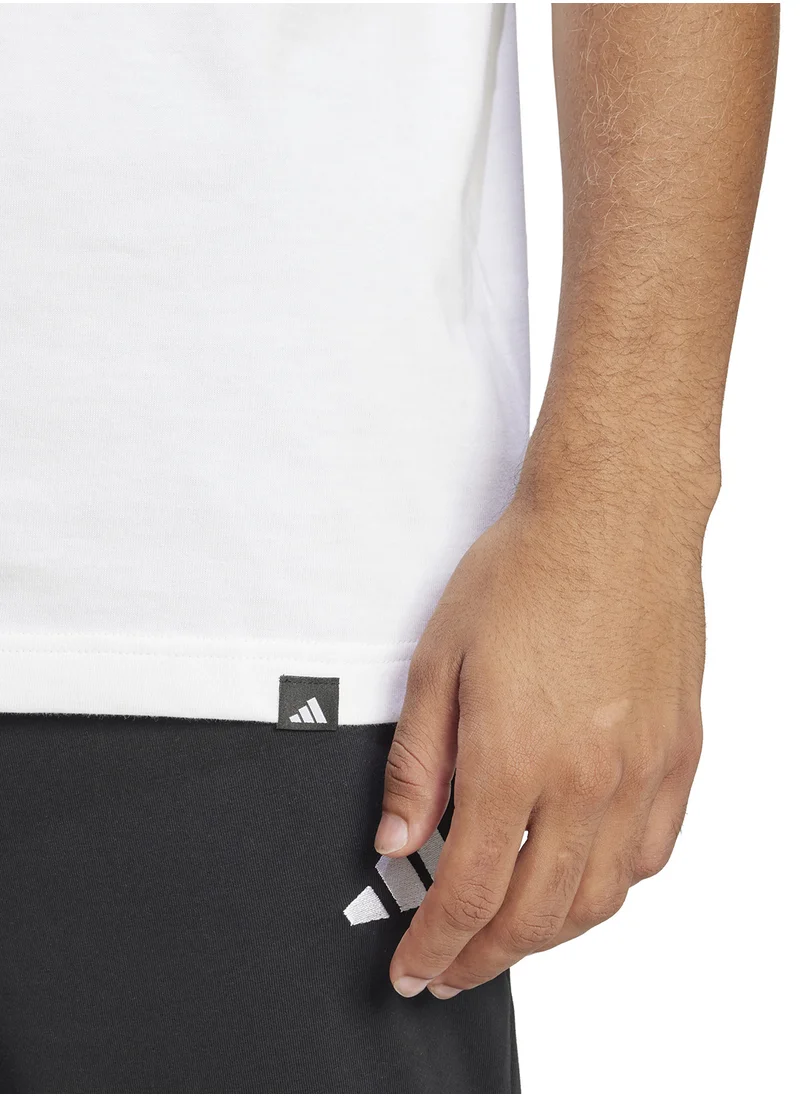 Adidas Lounge Slides Graphic Pocket T-Shirt