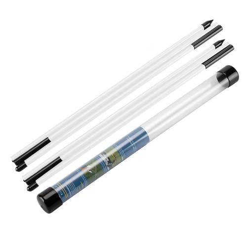 Golfoy Basics Foldable Training Alignment Sticks, 2 Pack Collapsible Practice Sticks for Aiming, Putting, Full Swing Trainer, Posture Corrector with Clear Tube Case, Golf Training Equipment (White) - Image 1