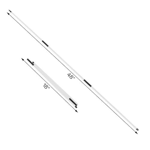 Golfoy Basics Foldable Training Alignment Sticks, 2 Pack Collapsible Practice Sticks for Aiming, Putting, Full Swing Trainer, Posture Corrector with Clear Tube Case, Golf Training Equipment (White) - Image 4