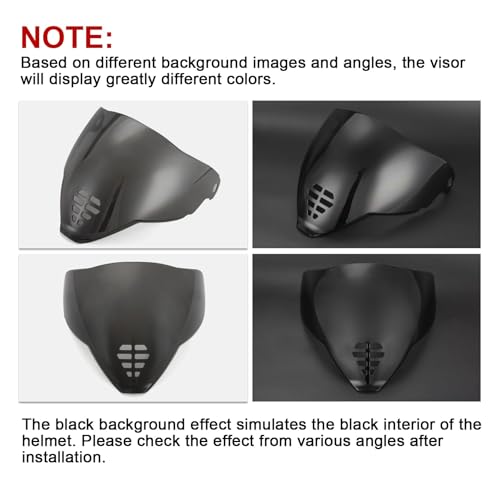 PSLER IC-06 visor- Icon Airflite Face Shield Motorcycle Helmet Visor Accessories Replacement for Icon Airflite IC-06，Dark Black - Image 2