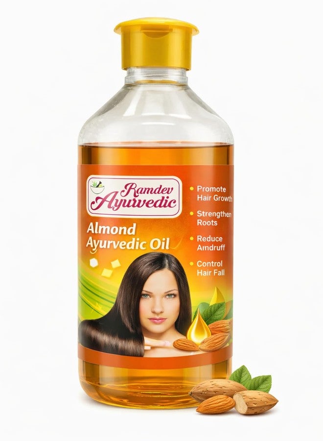 زيت نمو الشعر العشبي الطبيعي من ACUMART Ramdev Ayurvedic مع تركيبة بلسم يُترك على الشعر، 500 مل، لتخفيف التوتر وتغذية فروة الرأس (1) - Image 1