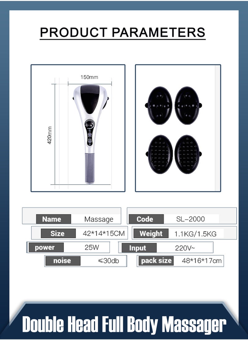 Handheld Full Body Massage With Heating Vibration Infrared Deep Tissue Massage Dual Head For Neck Shoulder Back Arms Leg Foot Calf Muscle Relax Pain Hand Tension Relief Massager - pzsku/ZD06BEFD655A27980F58EZ/45/_/1689084773/cee126b5-9c4a-46ca-96ad-12711a017f4f