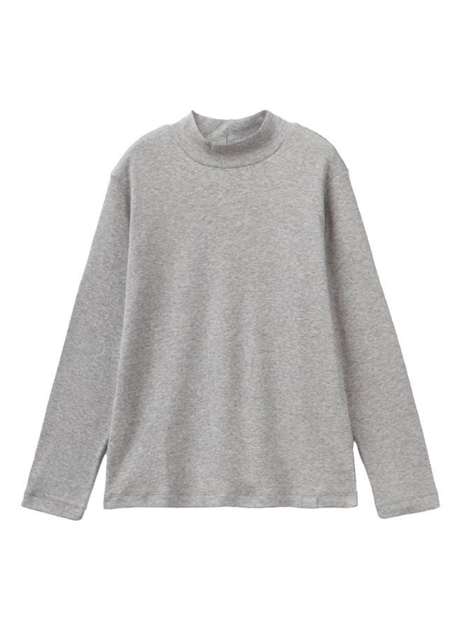 Benetton Boys Rubbed Knit Turtleneck T-Shirt