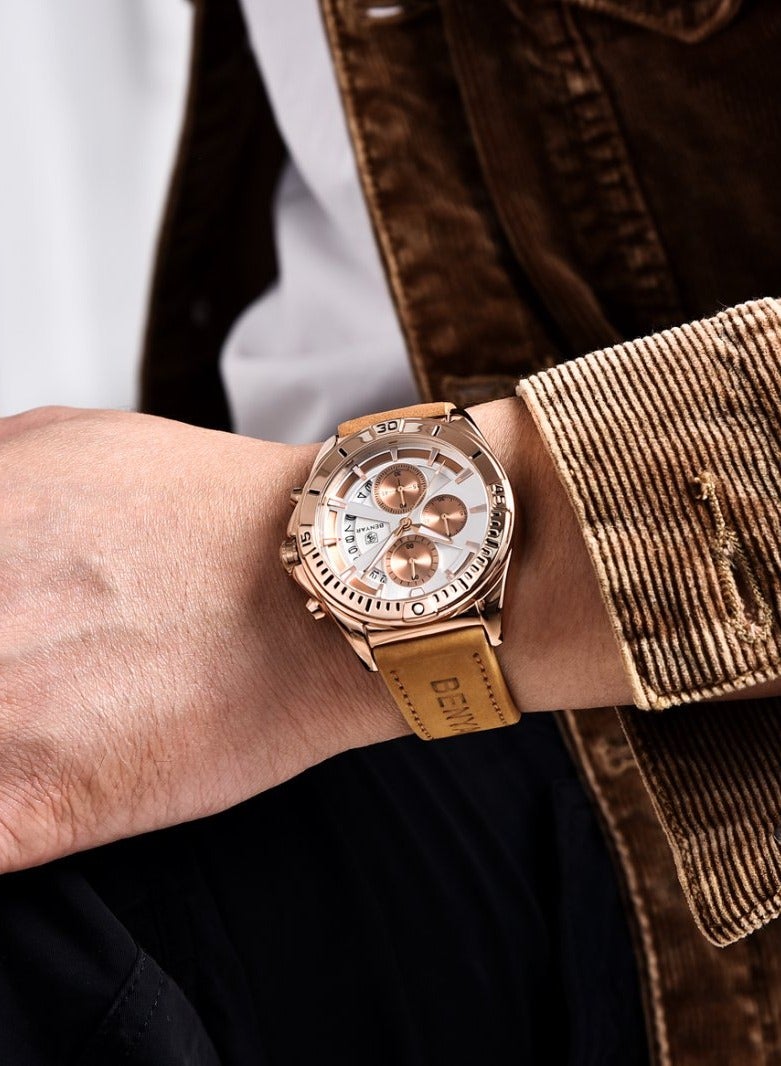 بينيار ساعات رجاليه  كوارتز ضد الماء - Image 3