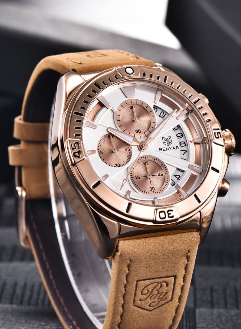 بينيار ساعات رجاليه  كوارتز ضد الماء - Image 4