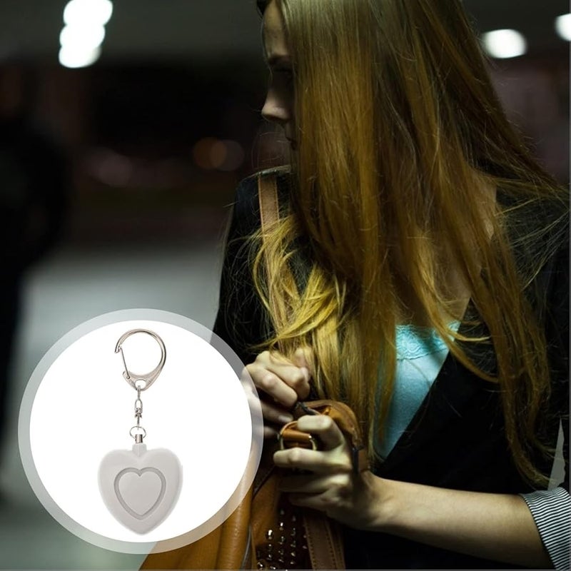 Artibetter Self Alarm Keychain with LED Heart Light Personal Safety Alarm for Women - Image 5