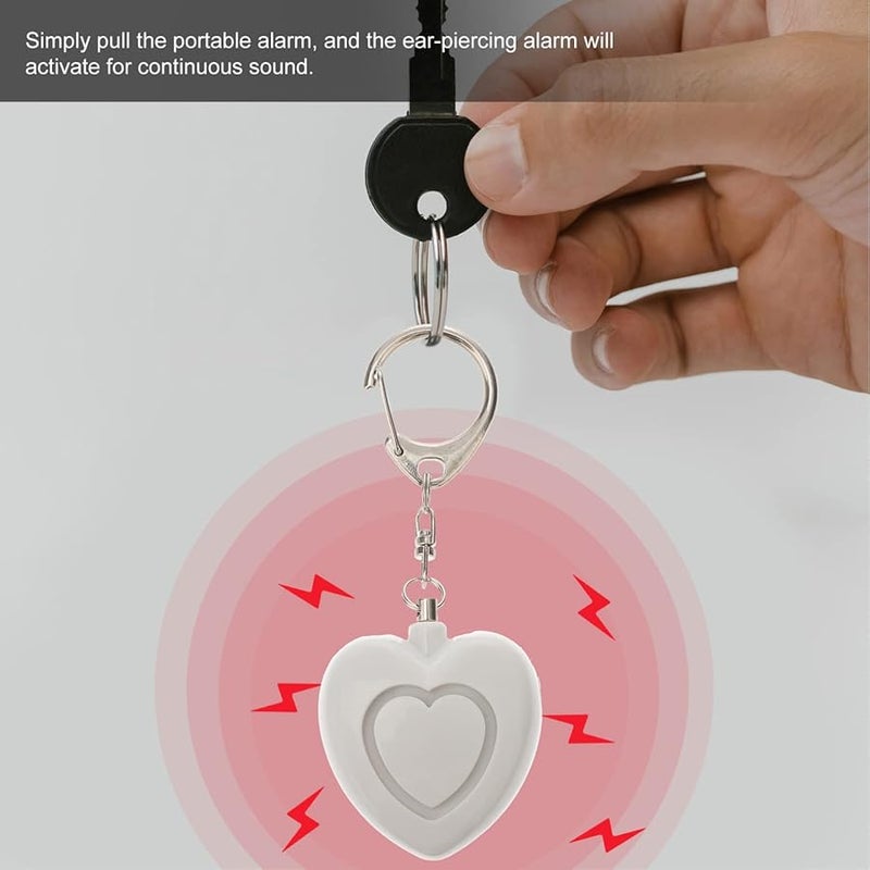 Artibetter Self Alarm Keychain with LED Heart Light Personal Safety Alarm for Women - Image 4