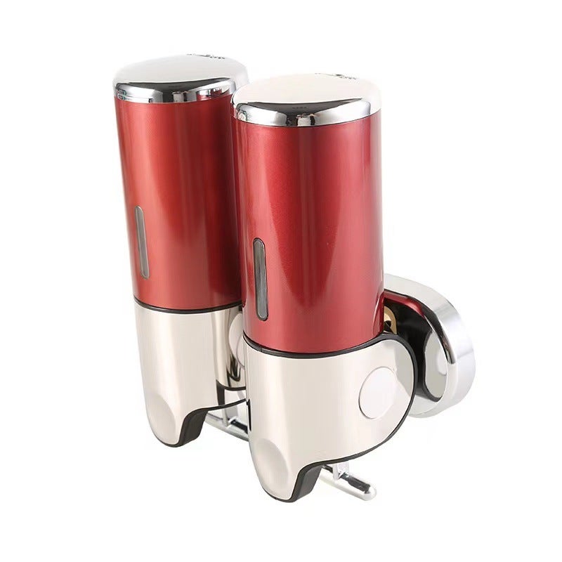 Hotel Soap Dispenser 500ml Single Cylinder Wall-Mounted Manual Lever - Sleek Silver Finish for Hotel Bathroom Space-Saving - Image 5