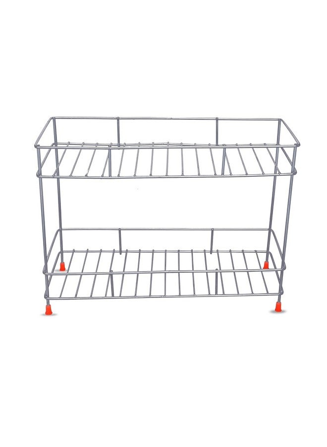 12FOR COLLECTION Premium 2- Tier Rack for Kitchen Storage, Multipurpose Space Saving Kitchen Organizer with Strong Built, Ideal as Kitchen Office Racks & Multifunctional Organizer Shelves - Image 3