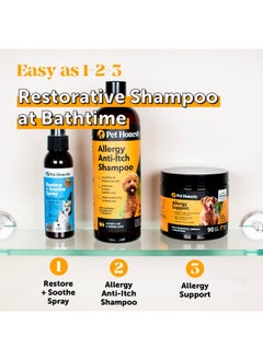 Pet Honesty Dog Allergy Relief AntiItch Shampoo For Dogs And Cats  Dog Skin And Coat Supplement, Itch Relief For Dogs, Moisturizing And Hydrating Coconut Oil + Vitamin E, Deodorizing Coat (16 Oz)  - Image 4