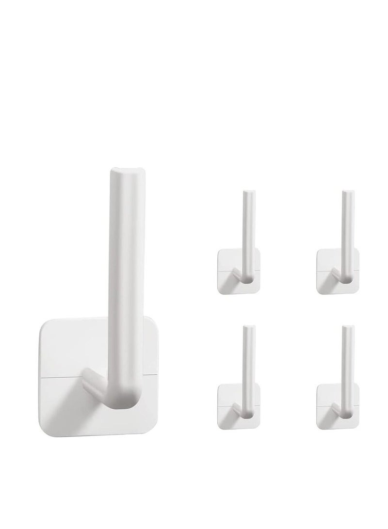 Paper Towel Holder Hook, Wall Hanging Kitchen Plastic Wrap Shelving, Perforation-Free Cutting Board and Shelf, Pot Lid Organizing Storage Bracket, Roll Rack 4PCS - Image 1