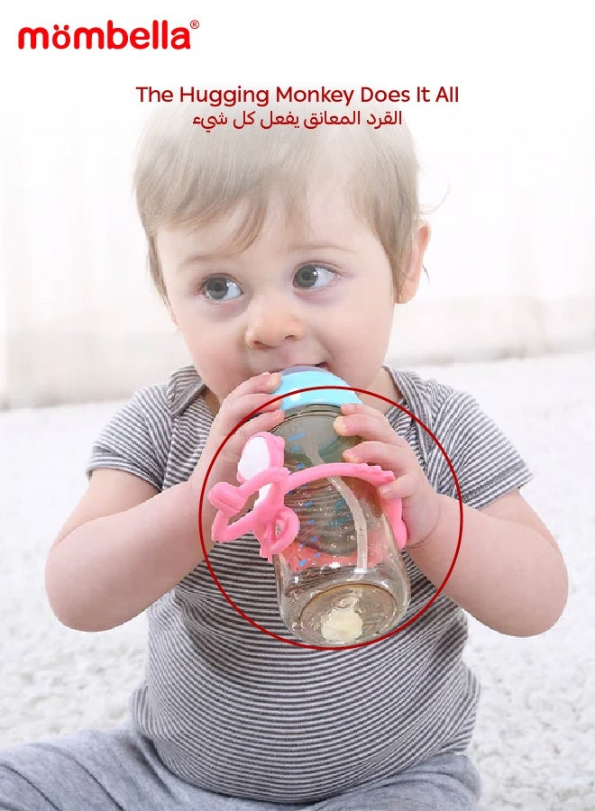 Mombella Hugging Monkey Teether Toy | BPA-Free Silicone | Safe & Hygienic Teething Toy | Soft & Flexible Design | 3-6 Months | Dimensions: L 7.4 x W 6.4 x H 6.5 cm - Image 3