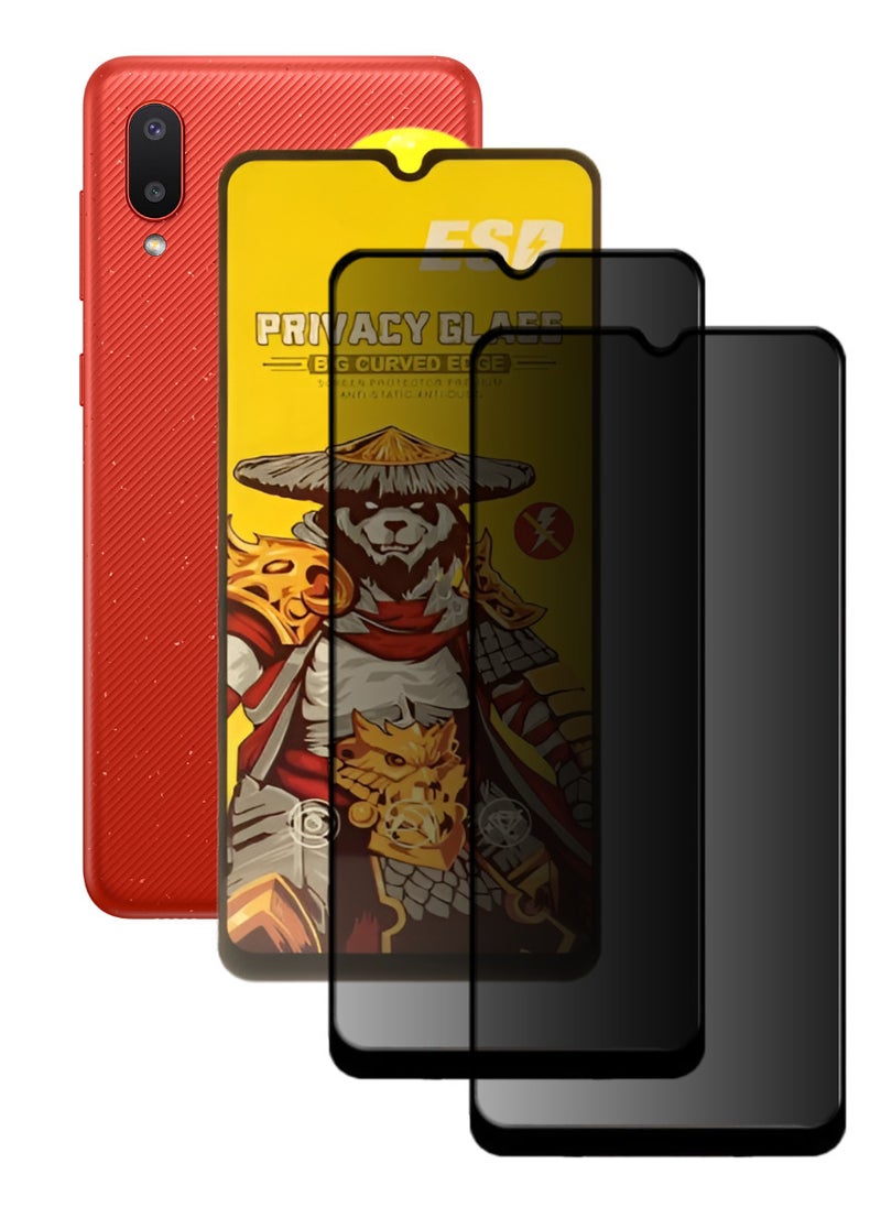 ESD 2 Pieces Tempered Dustproof Glass Screen Protector Compatible For Samsung Galaxy A02 - Image 1