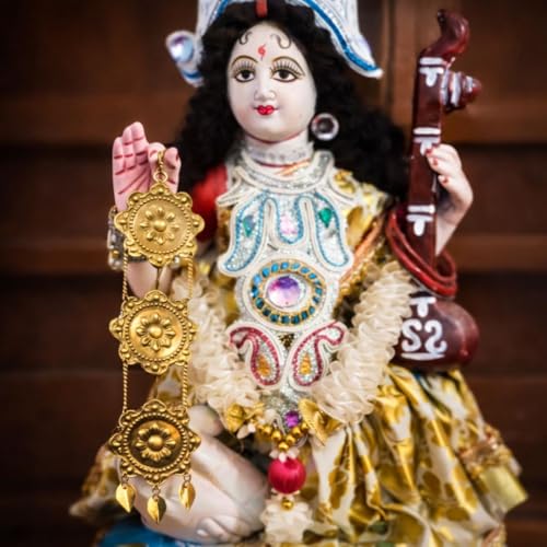 MAYAPURI Brass Chand Mala for Puja | Traditional Deity Hand Hanging Ornament | Decorative Brass Mala for God Idol & Temple Decoration | Spiritual Puja Accessory - Image 3