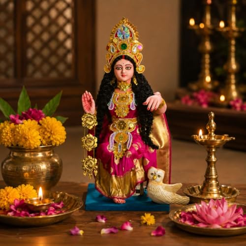 MAYAPURI Brass Chand Mala for Puja | Traditional Deity Hand Hanging Ornament | Decorative Brass Mala for God Idol & Temple Decoration | Spiritual Puja Accessory - Image 2