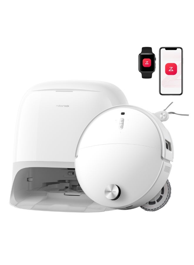 roborock Qrevo Curv 2 Pro Robot Vacuum Cleaner with Mop, 25,000 Pa HyperForce Suction Power, Dual Anti-Tangle System, 100°C Hot Water Mop Wash, Reactive Al Obstacle Detection