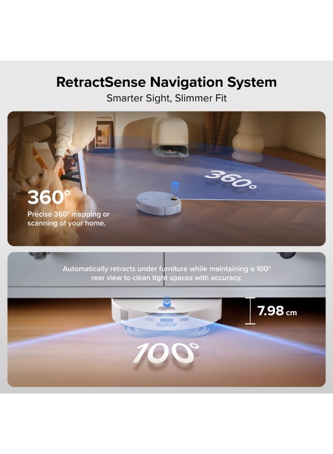 roborock Qrevo Curv 2 Pro Robot Vacuum Cleaner, 25,000 Pa Robotic Vacuum and Mop with 20mm Auto-Lift, 3.14 inch Ultra Thin, 60°C Hot Water Mopping, Zero-Tangle, 100°C Auto Wash & Heat-Dry, AI Obstacle Avoidance - Image 5