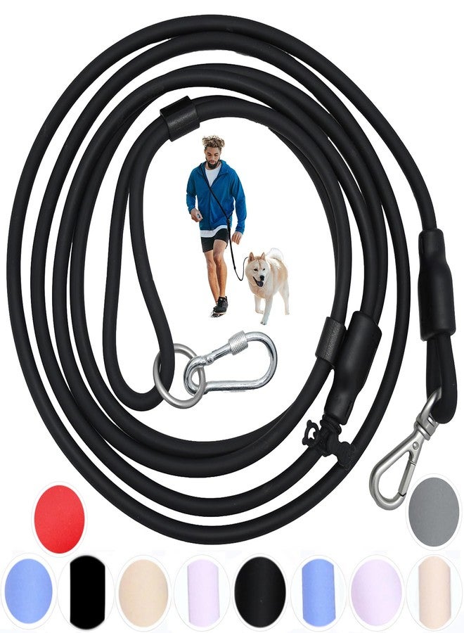 Tiesenci Hands Free Dog Leash Crossbody & Waist for Walking, 9-in-1 No Pull Dog Harness & Leash Set, Heavy Duty Waterproof Slip Lead for Large Medium Breeds (20-120lbs, Black) - Image 1