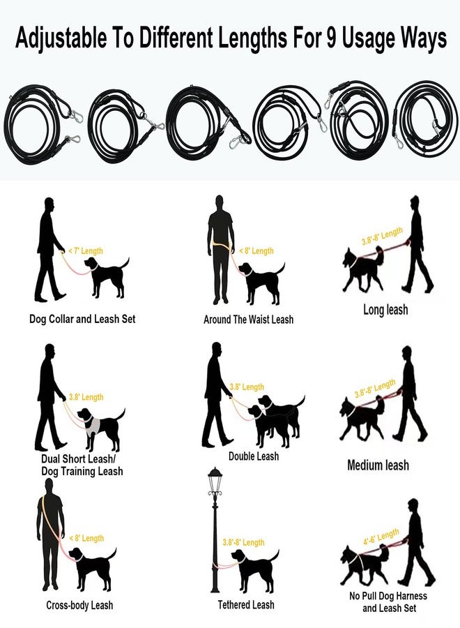 Tiesenci Hands Free Dog Leash Crossbody & Waist for Walking, 9-in-1 No Pull Dog Harness & Leash Set, Heavy Duty Waterproof Slip Lead for Large Medium Breeds (20-120lbs, Black) - Image 5