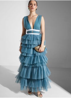 True Decadence Strappy Ruffle Detail Dress  - Image 4