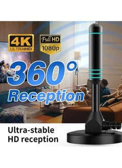 Generic Indoor TV antenna, smart TV local channel TV antenna, supports 4K 1080p, 400+mile long-distance signal enhancement antenna TV digital high-definition indoor and outdoor.  - Image 4