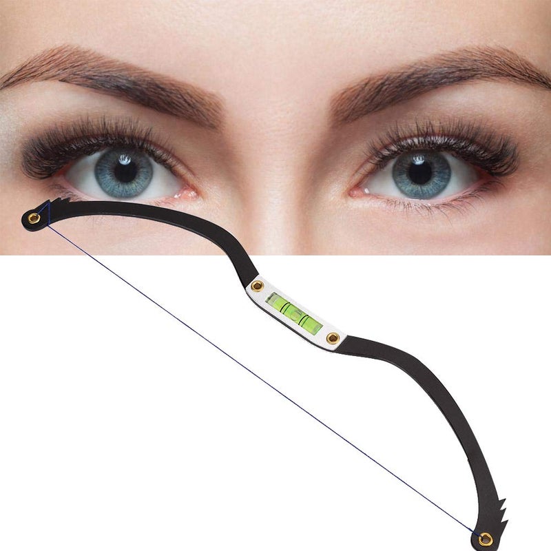 yuyte Line Marker Ruler Eyebrow Line Brow Make Up Kit Eyebrow Makeup Eye Thread Sponge SuckerBlack