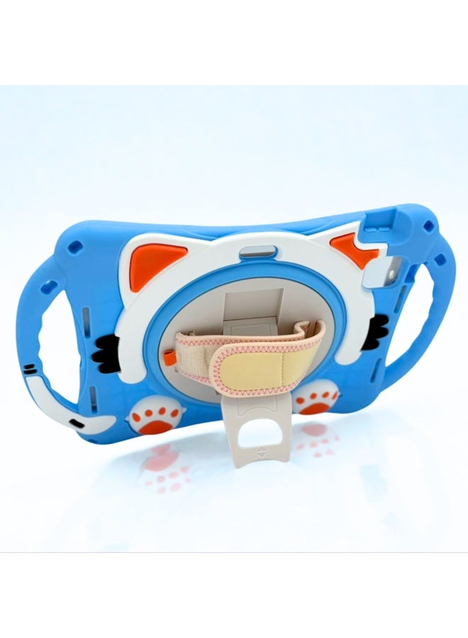 Cat - Cot حافظة صدمة للأطفال بتصميم قطة لجهاز iPad 11 Pro 2020 - متينة، قاعدة دوارة 360° وحزام قابل للتعديل - Image 3