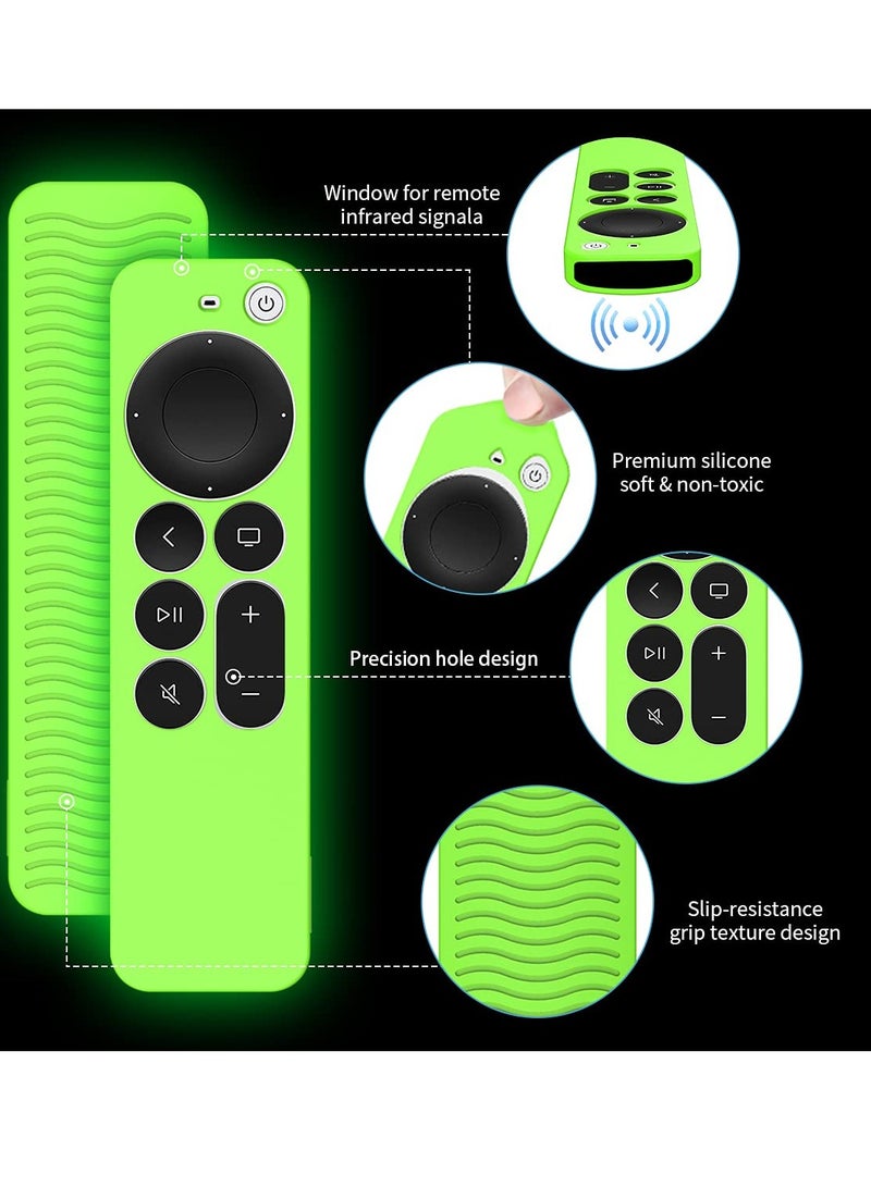 KASTWAVE حافظة لجهاز 2021 آبل TV 4K غطاء جهاز التحكم Siri، مع غلاف حماية سيليكون لجهاز آبل TV 4K 2021، صديقة للبشرة/مضادة للانزلاق/مضادة للصدمات - Image 3
