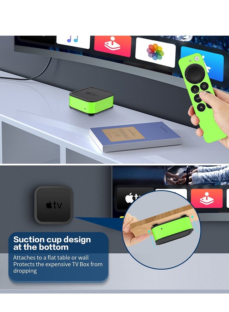 KASTWAVE حافظة لجهاز 2021 آبل TV 4K غطاء جهاز التحكم Siri، مع غلاف حماية سيليكون لجهاز آبل TV 4K 2021، صديقة للبشرة/مضادة للانزلاق/مضادة للصدمات - Image 5