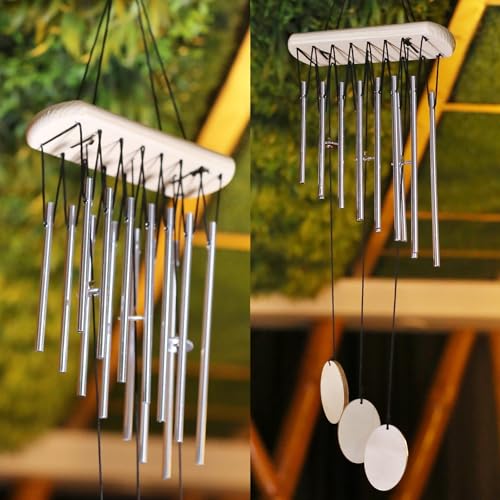 sculpmart Wind Chimes for Home Positive Energy - Hanging Bells for Home Decoration and Balcony Decor with Melody Sound (14-Pipe) - Image 1