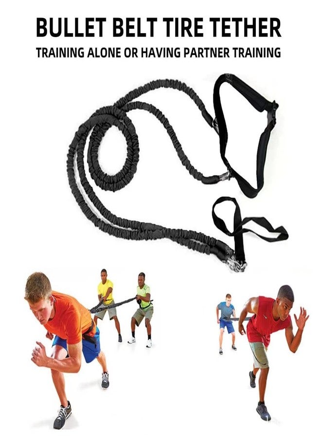 OYINDIZ Speed Training Equipment, Resistance Band 80lb Multi-Sport Exercise Set with Handles Help to Improve Focus Explosive Agility Power Suit for Vertical Jumping Baseball Running Football - Image 5