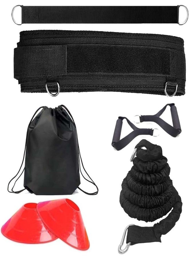 OYINDIZ Speed Training Equipment, Resistance Band 80lb Multi-Sport Exercise Set with Handles Help to Improve Focus Explosive Agility Power Suit for Vertical Jumping Baseball Running Football - Image 1