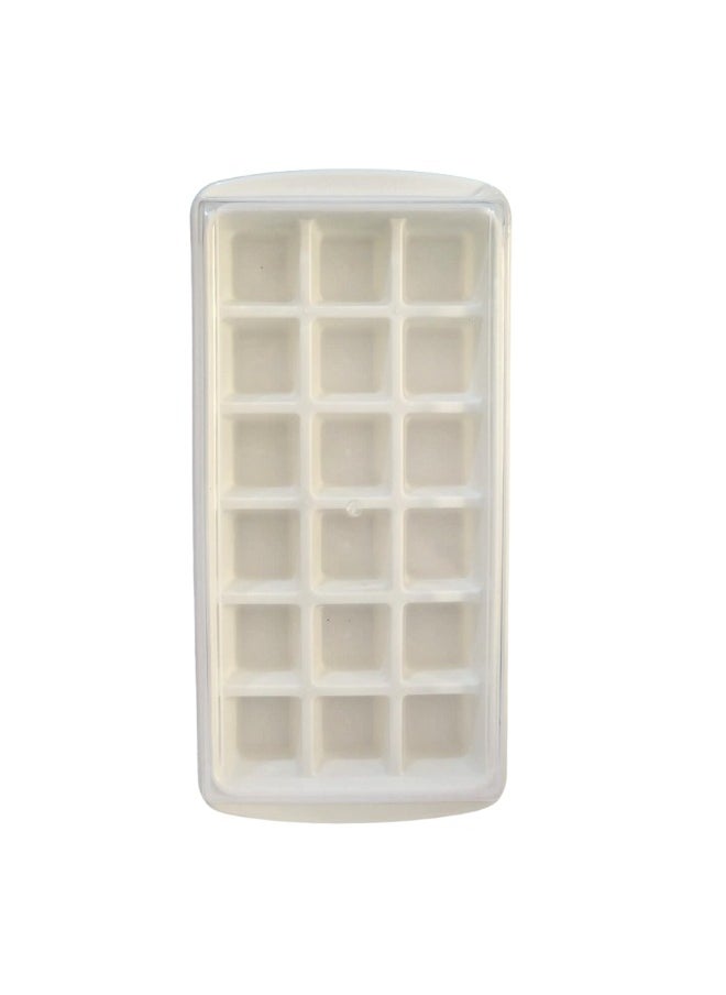 Happy Home - 1pc 18 Hole Ice Cube Tray with Lid - Multicolor - Image 1